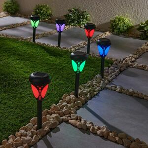 6 Butterfly napelemes lámpa kép