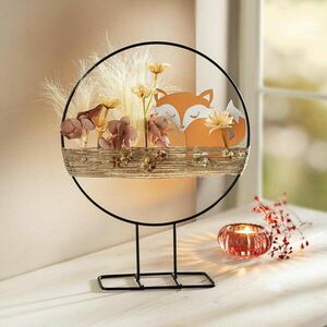 Őszi fémdekoráció rókával kép