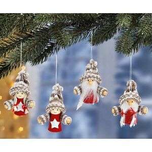 4 db karácsonyi dísz Téli család kép