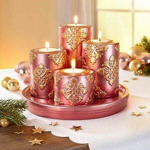 Dísztányér gyertyatartókkal Karács. álom kép