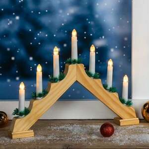 Karácsonyi gyertyatartó fából kép