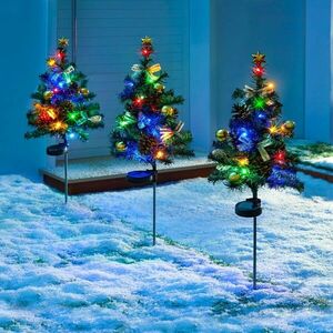 1 db földbe szúrható szolár karácsonyfa kép