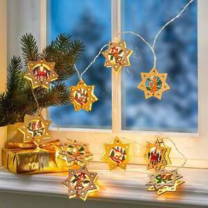 LED-es fényfüzér facsillagokkal kép