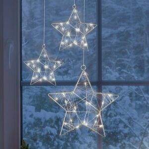 3 db LED-es fénydísz Csillag kép