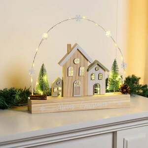 LED-es karácsonyi dekoráció fából kép