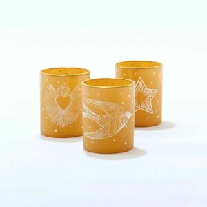 3 darabos üveg mécsestartó készlet kép