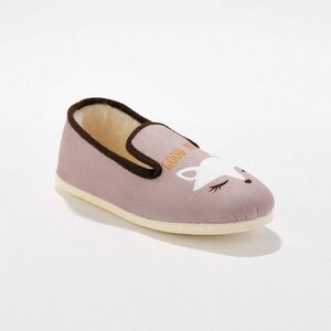 Gyapjúval bélelt papucs rókamintás mintával kép