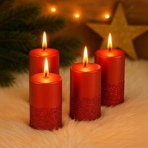 Viasszos gyertyák, 4 db-os szett kép