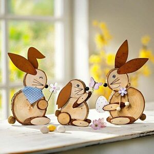 Dekoratív nyuszifigurák, 3 darabos szett kép