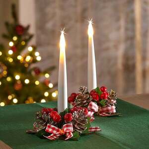 LED-es gyertya gyertyagyűrűvel kép