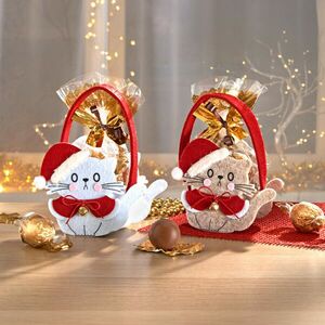 2 karácsonyi táska konfettivel Macska kép