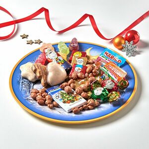 Színes tányér Téli táj kép