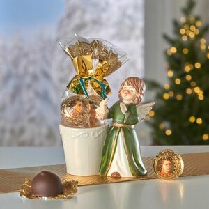 Karácsonyi angyal édességekkel kép