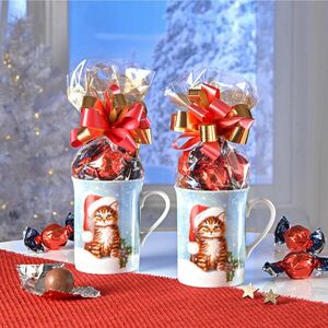 Kávéscsésze Karácsonyi kiscica Minka kép