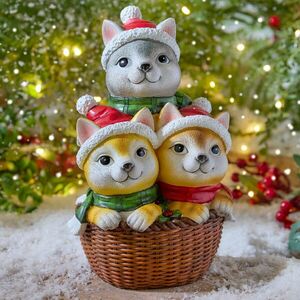 Karácsonyi cicák kosárban kép
