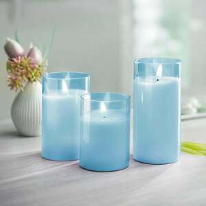 4 db LED-es gyertya díszüvegben kép