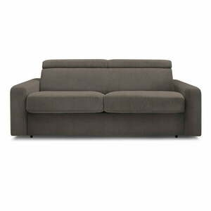 Szürkésbarna kordbársony kinyitható kanapé 195 cm Monaco – Bobochic Paris kép