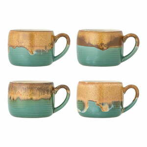 Zöld-barna kőedény bögre szett 4 db-os 400 ml Sheen – Bloomingville kép