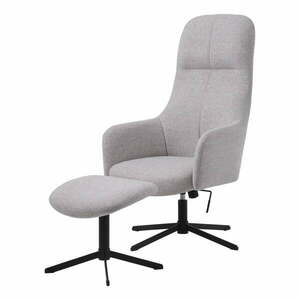 Világosszürke forgó relaxációs fotel Manning – Unique Furniture kép
