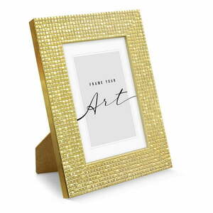 Aranyszínű műanyag képkeret 18x23 cm kép