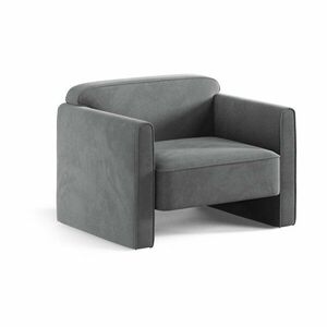 Szürke bársony fotel Abby – Micadoni kép