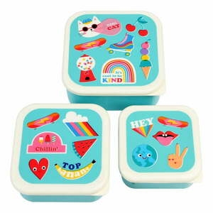 Türkiz gyerek uzsonnás doboz szett 3 db-os Top Banana – Rex London kép