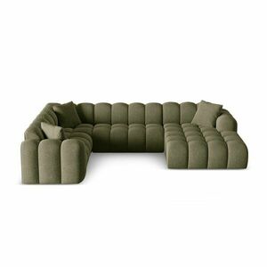 Zöld zsenília sarokkanapé (bal oldali-U alakú) Treno – Cosmopolitan Design kép