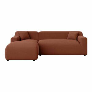 Téglavörös kordbársony sarokkanapé (bal oldali-heverő résszel) Martin – Ropez kép