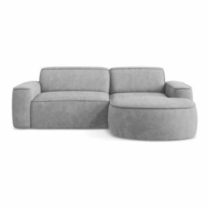 Világosszürke zsenília sarokkanapé (jobb oldali-heverő résszel) Omao – Makamii kép