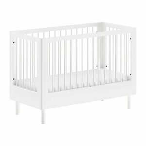 Fehér bükkfa babaágy állítható magassággal 60x120 cm Forrest – Vipack kép