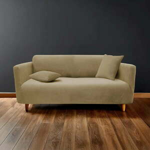 Barna háromszemélyes gumis kanapé huzat Sacha – douceur d'intérieur kép