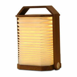 Fehér-sötét natúr színű USB fénydekoráció Origami – Gingko kép