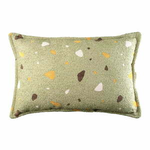 Zöld buklé-zsenília párna gyerek kanapéhoz Terrazzo Bolster – Wigiwama kép