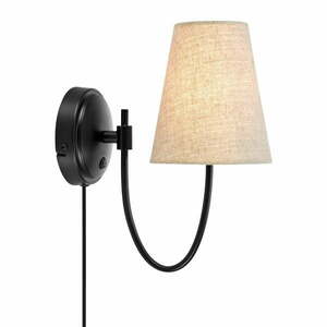 Fekete-bézs konnektorhoz csatlakoztatható fali lámpa Amar – Markslöjd kép