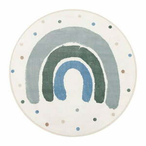 Zöld-elefántcsont színű gyerek szőnyeg ø100 cm Joyful Mint – FD kép