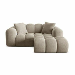 Világosbarna zsenília sarokkanapé (jobb oldali-heverő résszel) Treno – Cosmopolitan Design kép