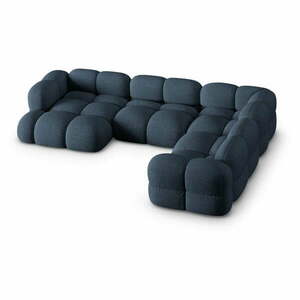 Sötétkék sarokkanapé (jobb oldali-U alakú) Loretto – Cosmopolitan Design kép
