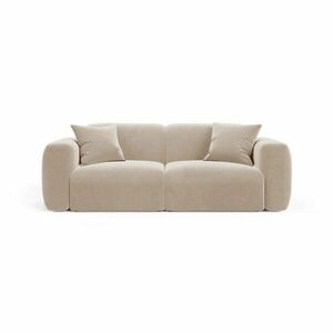 Bézs bársony kanapé 220 cm Strino – Cosmopolitan Design kép