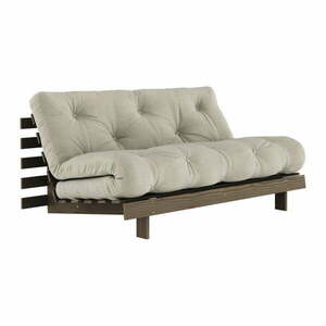 Szürkésbézs len kinyitható kanapé 160 cm Roots Carob – Karup Design kép