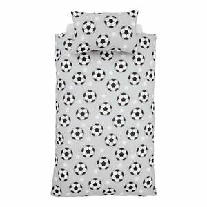 Szürke kétszemélyes flanel gyerek ágyneműhuzat 200x200 cm Football Stars – Catherine Lansfield kép