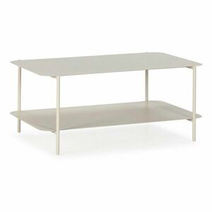 Krémszínű fém dohányzóasztal 58x90 cm Beatrix – MOME kép