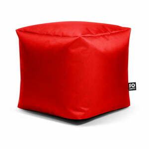 Piros bőrutánzat gyerek babzsákfotel Cube M – So Soft? kép