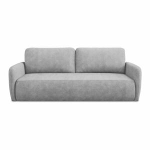 Világosszürke zsenília kinyitható-tárolóhelyes kanapé 218 cm Lilo – Makamii kép