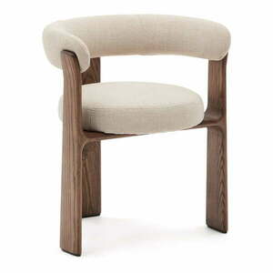 Barna-bézs kőrisfa karfás étkezőfotel Granite – Kave Home kép