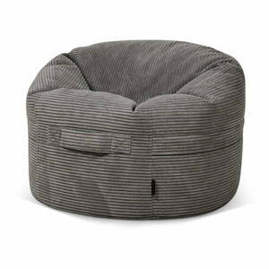 Sötétszürke kordbársony gyerek babzsákfotel Roll 80 – SLOWDOWN kép