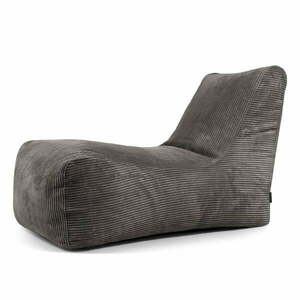 Sötétszürke kordbársony babzsákfotel Lounge – SLOWDOWN kép