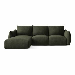Zöld kinyitható sarokkanapé (bal oldali-heverő résszel) Leila – Makamii kép