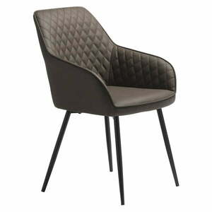 Barna kárpitozott karfás étkezőfotel Milton – Unique Furniture kép