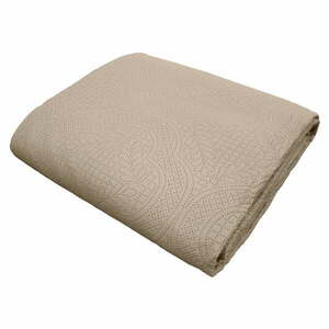 Világosbarna mikroszálas ágytakaró és párnahuzat szett 240x260 cm Romane – douceur d'intérieur kép