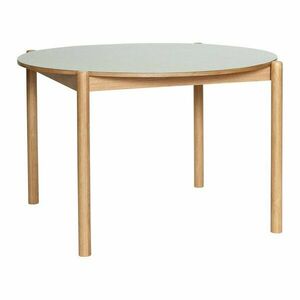 Tölgyfa kerek étkezőasztal ø 115 cm Oblique – Hübsch kép